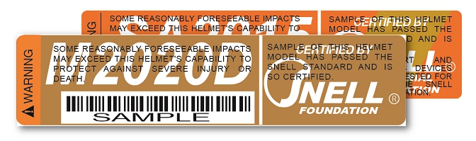 Sample of Snell Foundation Labels