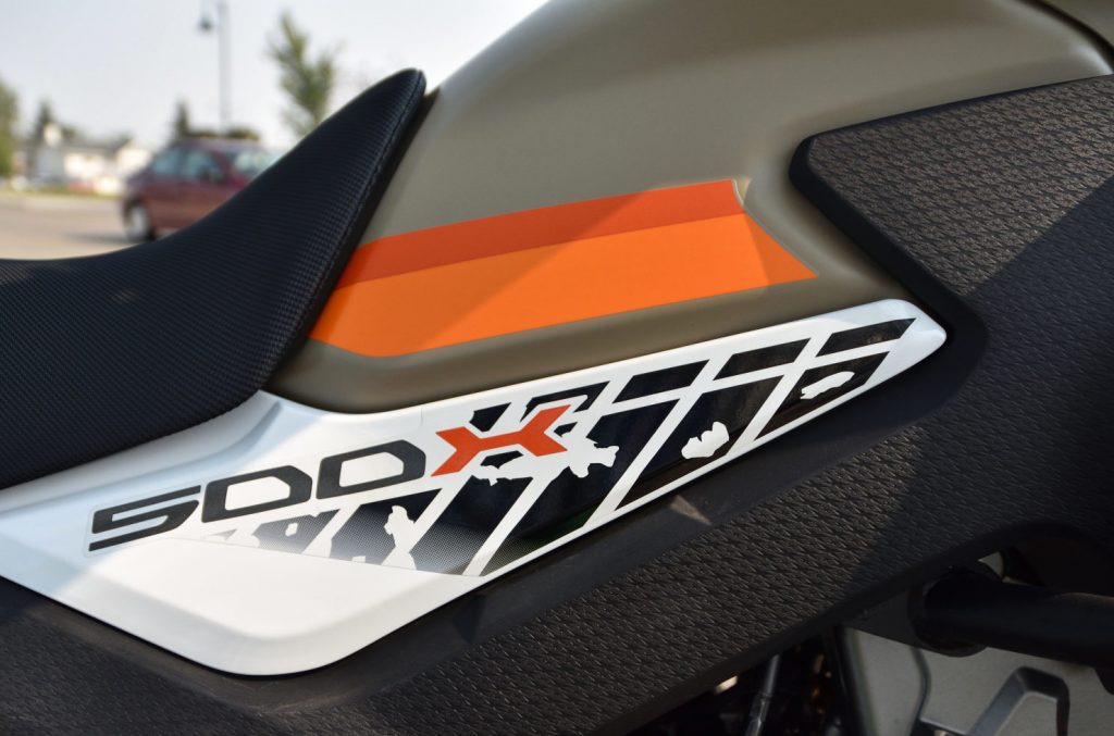 2016 Honda CB500X side panel.