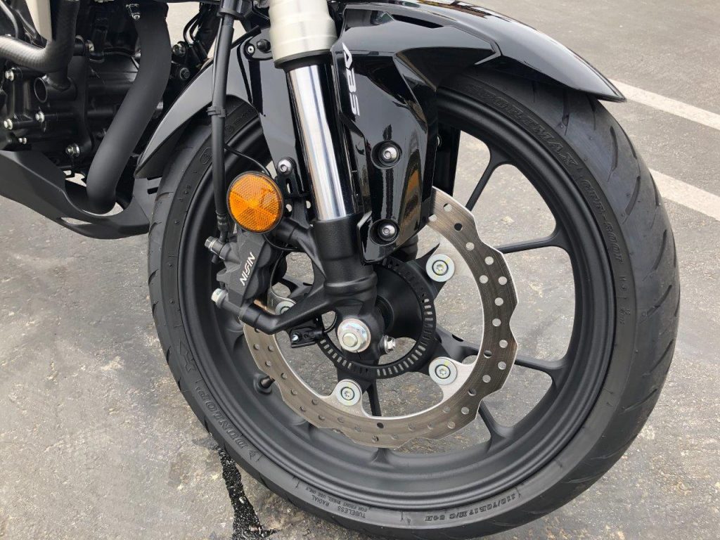 2019 Honda CB300R brakes.