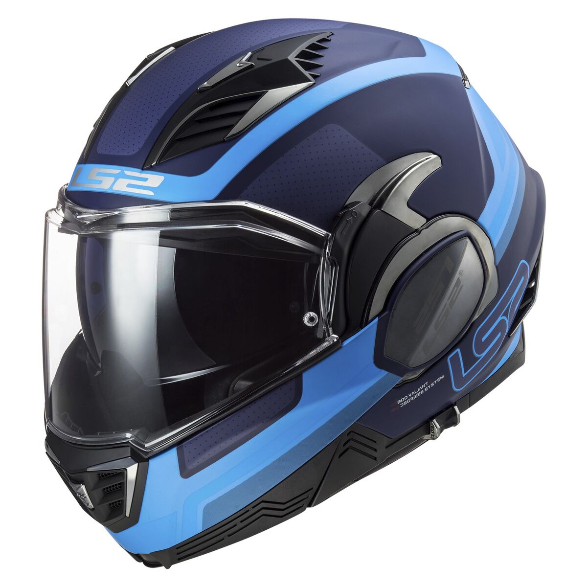 LS2 Valiant II Orbit Helmet in Matte Blue/Black
