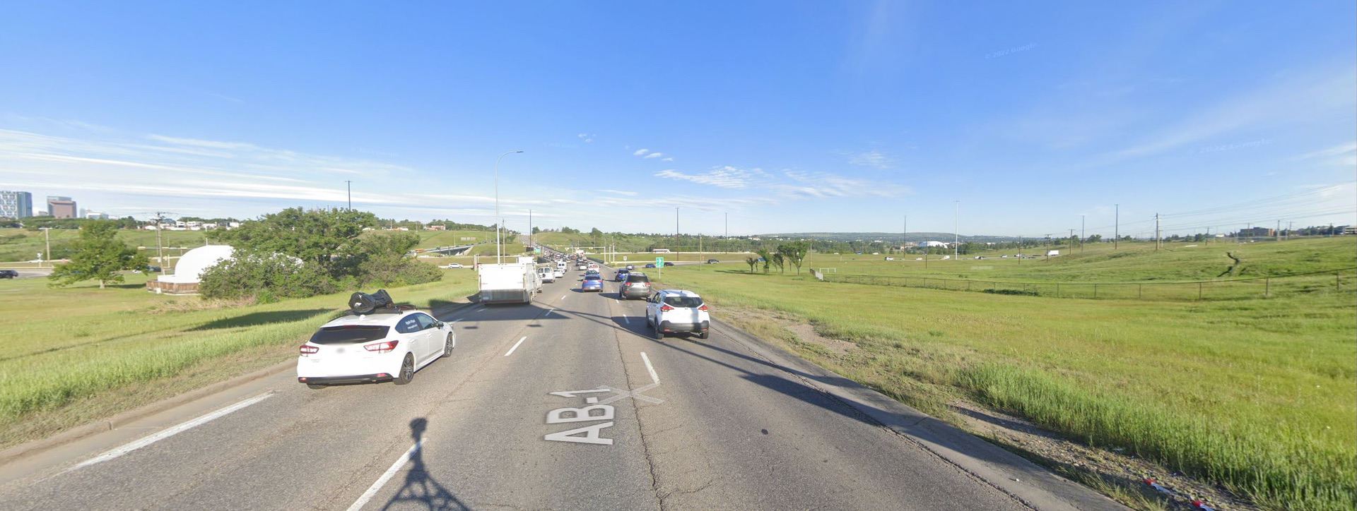 Highway on Google Street View in Calgary, Alberta