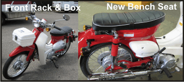 SYM Symba optional front rack and bench seat