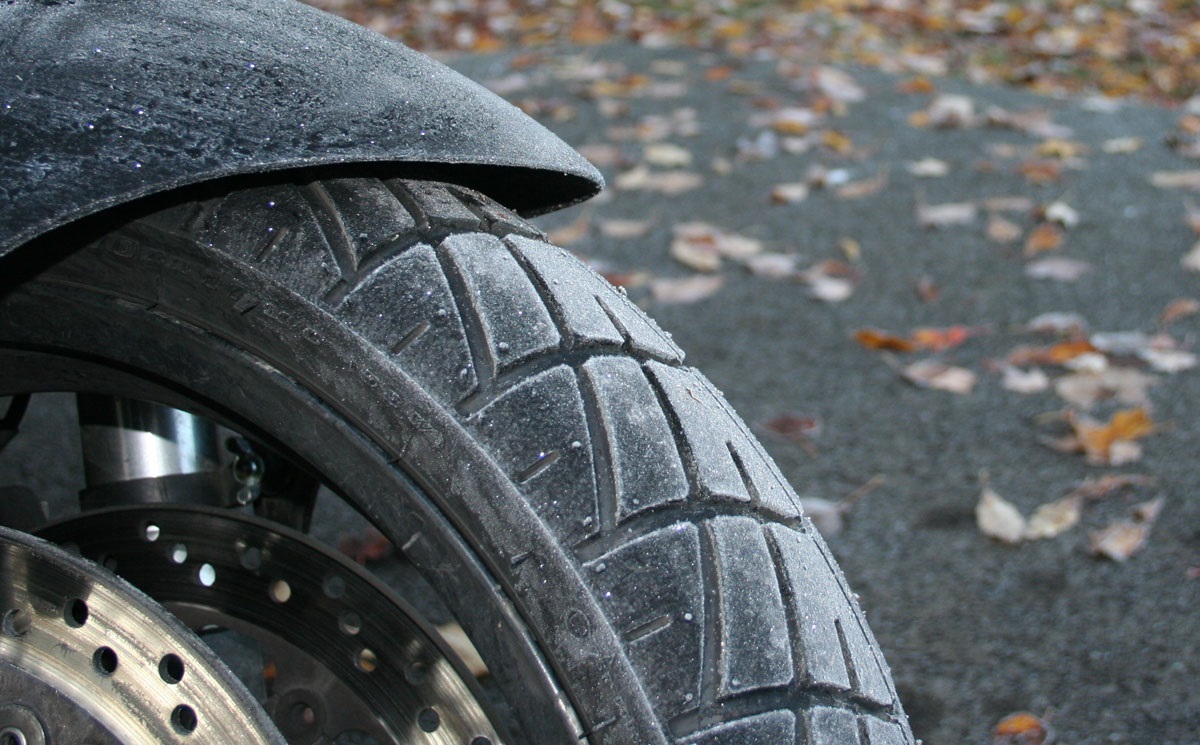 Frosted front cold weather tire