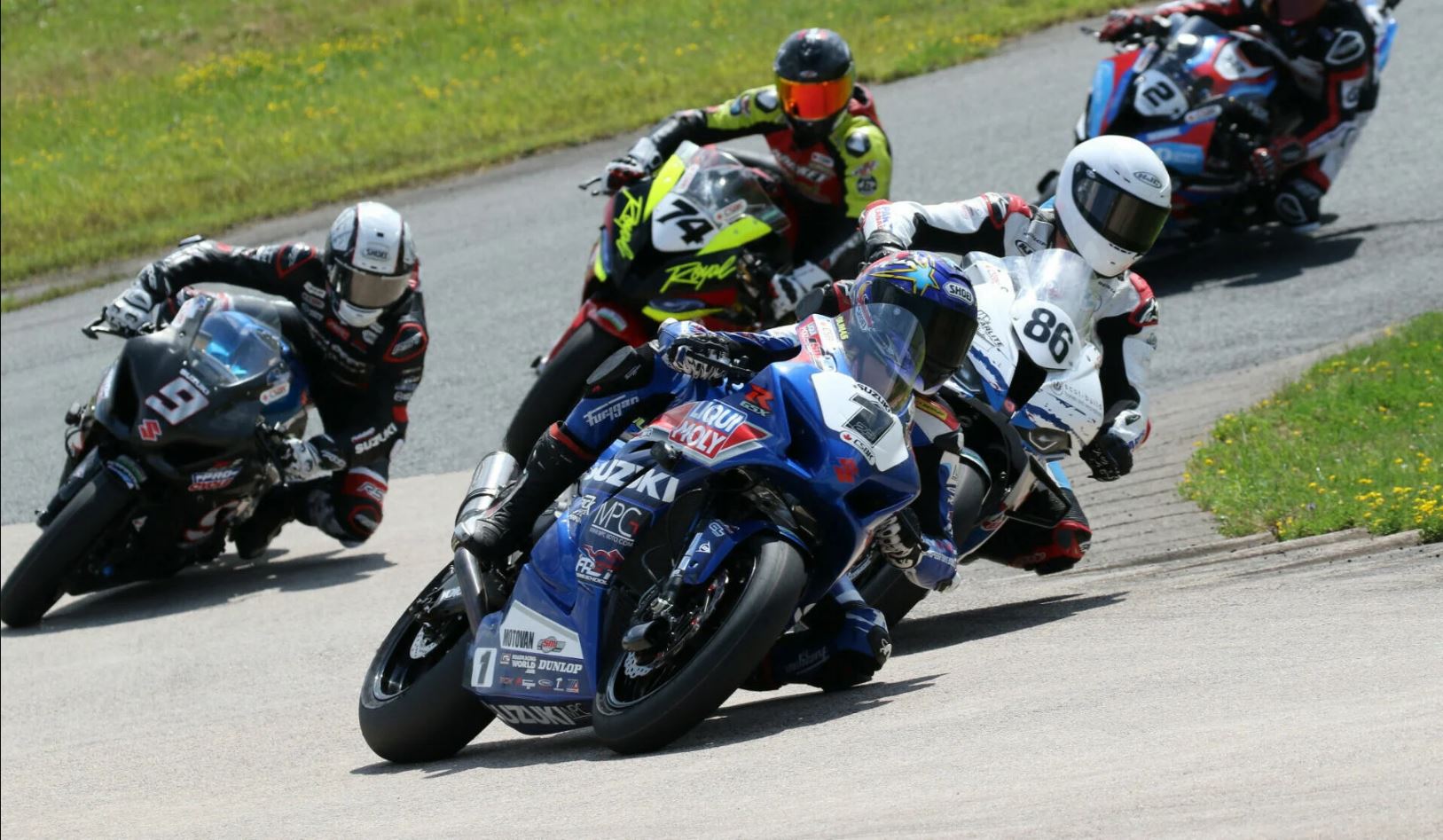 Motorcycle racers at the 2021 CSBK
