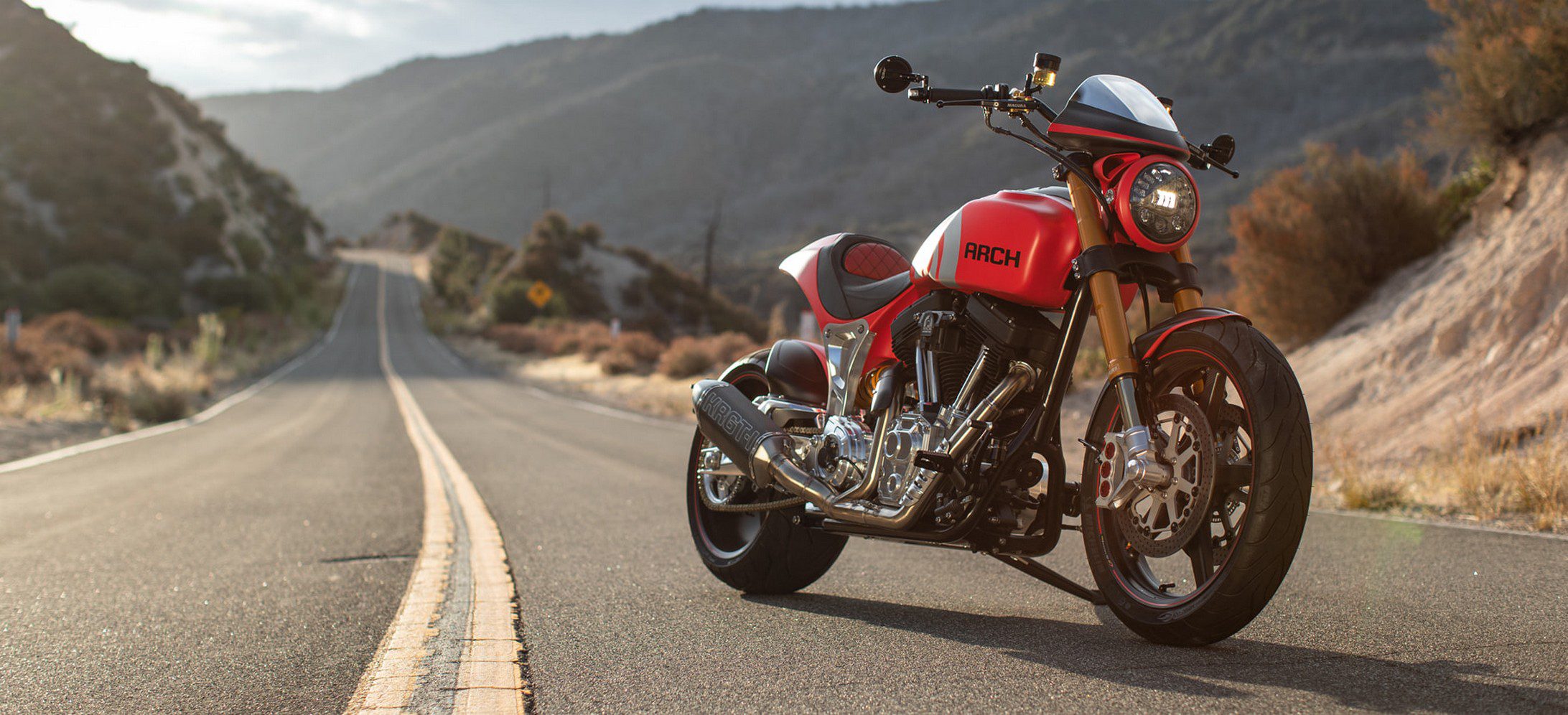 red ARCH KRGT-1 motorcycle